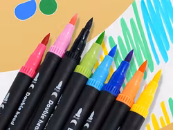 MARKERPENNASET 100 FÄRGER AKVARELLPENNA DUBBELSIDIGA + FODRAL