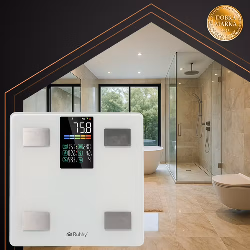 LCD-badrumsvåg - analytisk vit