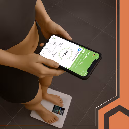 LCD-badrumsvåg - analytisk vit