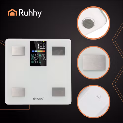 LCD-badrumsvåg - analytisk vit