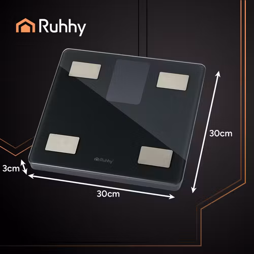 LCD-badrumsvåg - analytisk svart