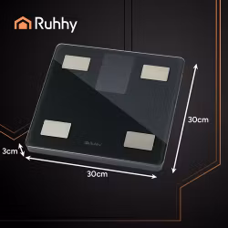 LCD-badevægt - analytisk sort