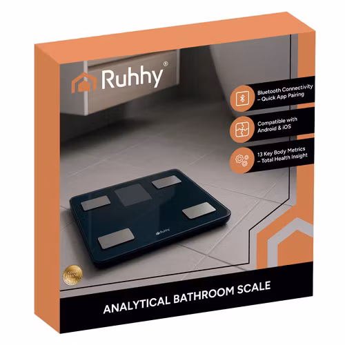 LCD-badrumsvåg - analytisk svart