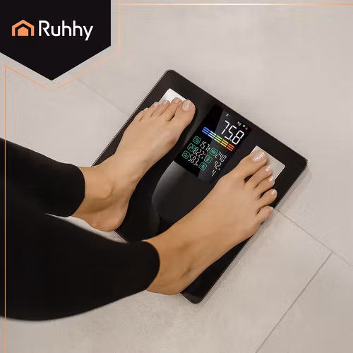 LCD-badrumsvåg - analytisk svart