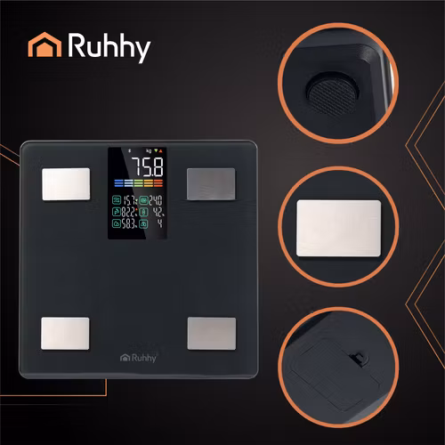 LCD-badrumsvåg - analytisk svart