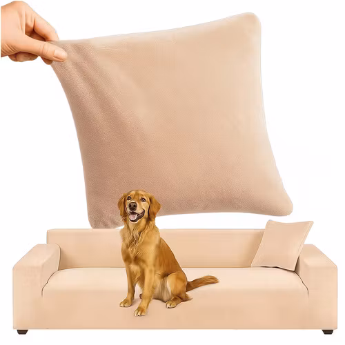 Sofföverdrag Hörnsoffa 190–230 cm Beige Sammet | RUHHY