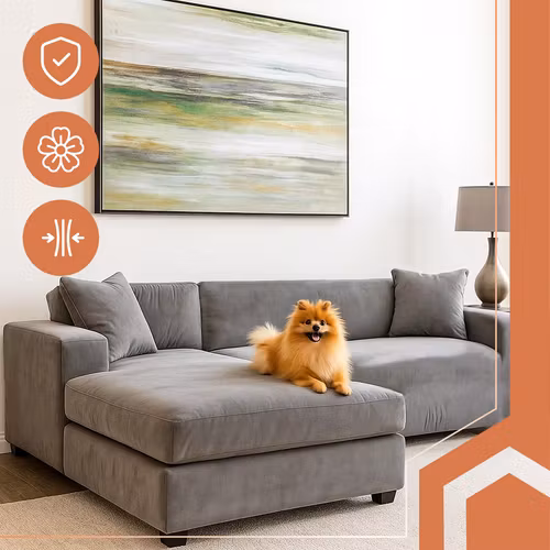 Sofföverdrag Hörnsoffa 190–230 cm Mörkgrå Sammet | RUHHY