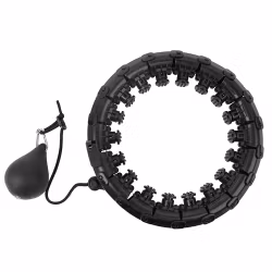 Smart Hula Hoop med Vikt & Massagerullar – Justerbar 30–42 cm
