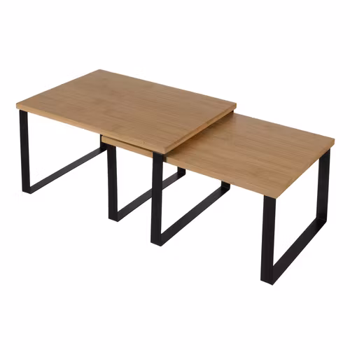 Bambu kryddhylla 2-pack – stapelbar köksförvaring i naturdesign