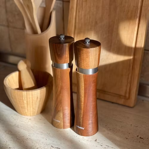 Salt- & Pepparkvarn i Trä – Set med 2 st