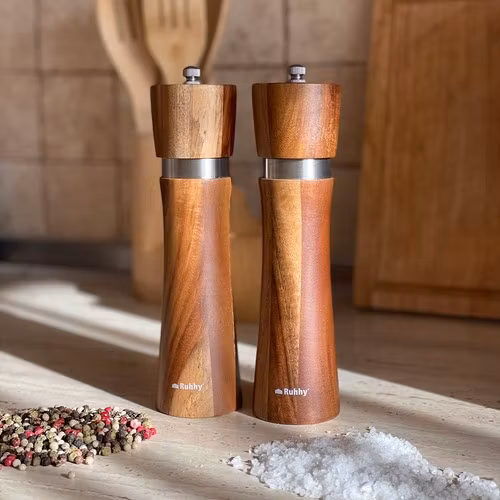 Salt- & Pepparkvarn i Trä – Set med 2 st