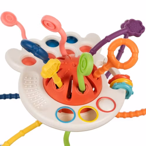 Sensorisk Leksak 6-i-1 för Barn – Bitring & Motorikleksak