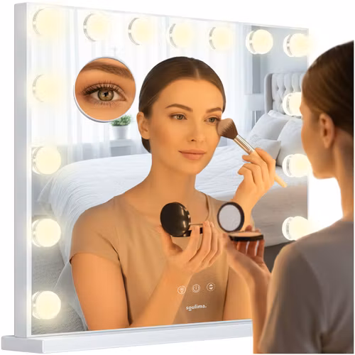 Soulima LED Sminkspegel Hollywood 58 cm – Dimbar Belysning