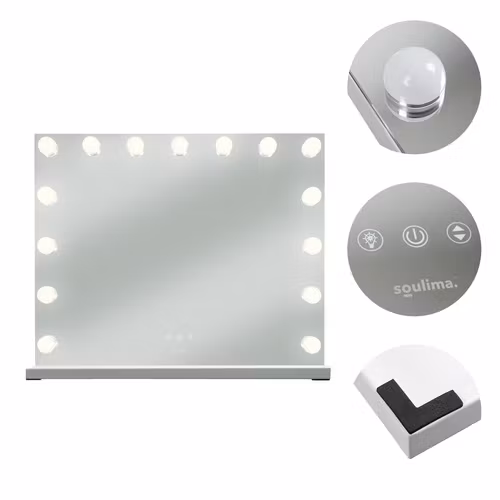 Soulima LED Sminkspegel Hollywood 58 cm – Dimbar Belysning