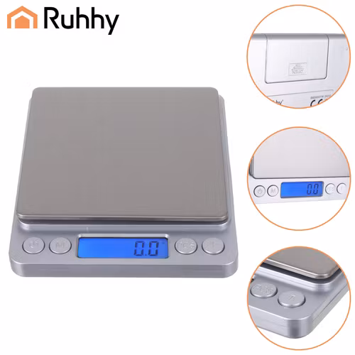 Precision Köksvåg 0,1g–2kg Ruhhy – Digital LCD Vå
