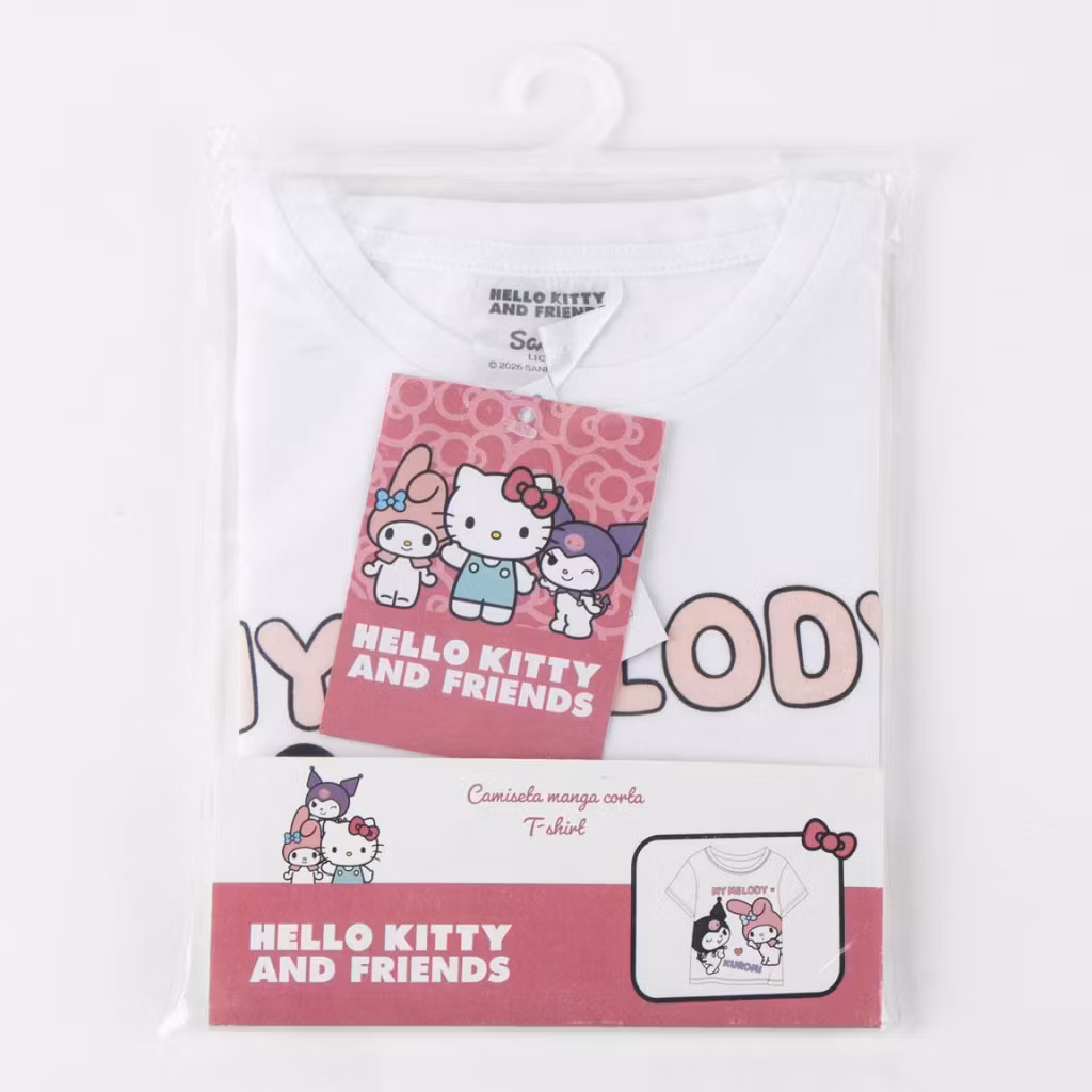 Hello Kitty My Melody T-shirt Barn Vit – 116–152 cm