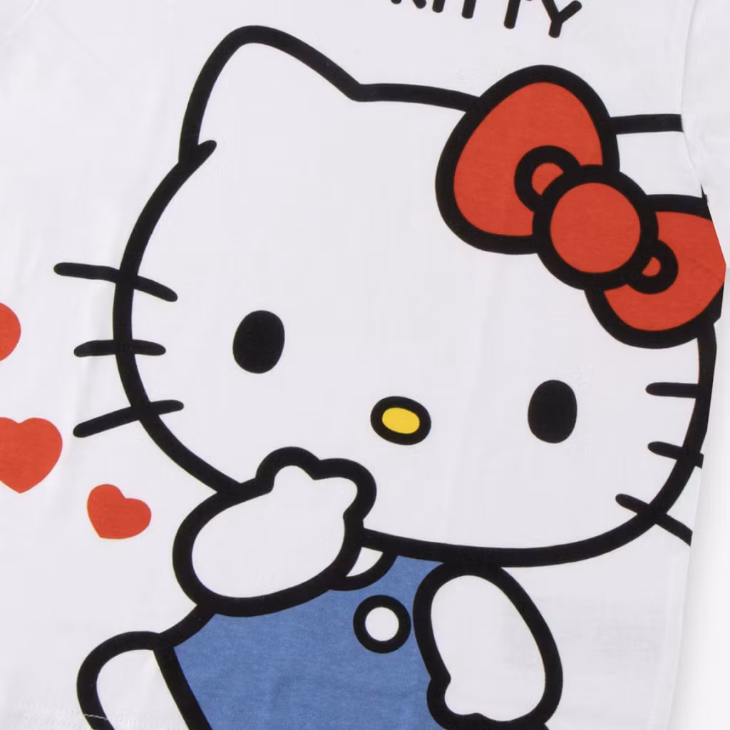 Hello Kitty Hearts T-shirt Barn Vit – 116–152 cm