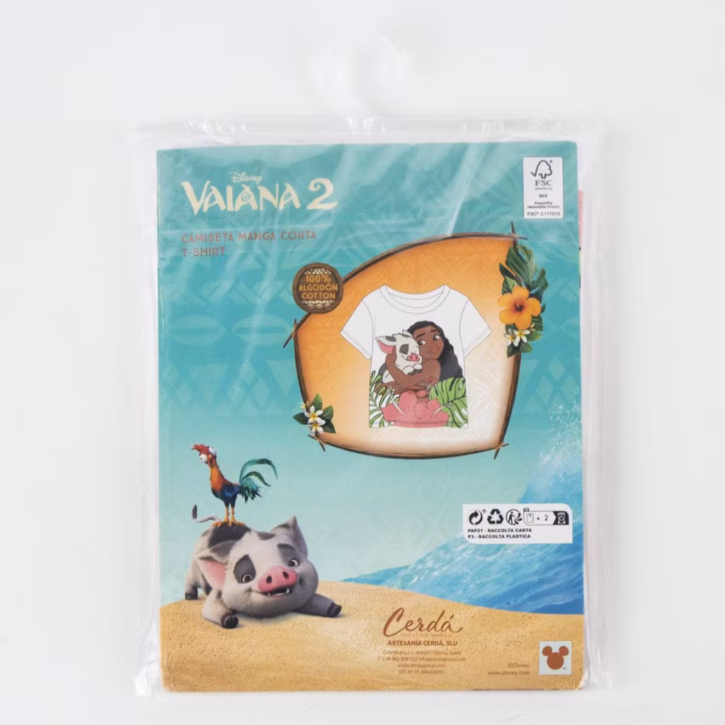 Disney Vaiana Pua T-shirt Barn Vit – 98–116 cm