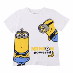 Minions Powered T-shirt Barn Vit – 116–152 cm