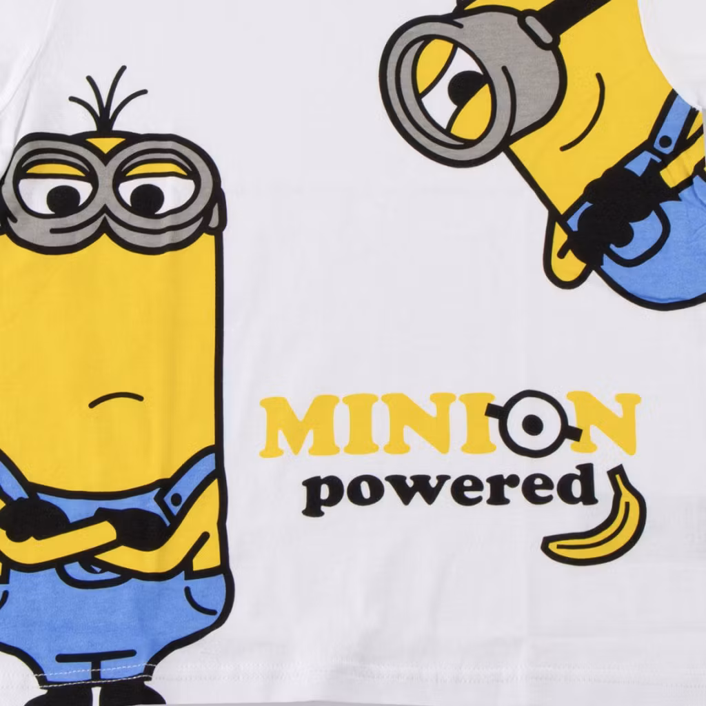 Minions Powered T-shirt Barn Vit – 116–152 cm