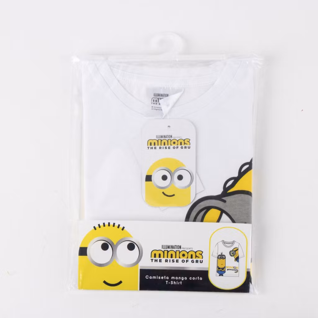 Minions Powered T-shirt Barn Vit – 116–152 cm