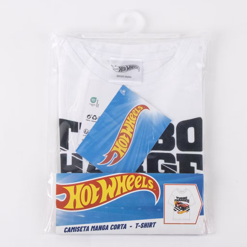 Hot Wheels Turbo T-shirt Barn Vit – 116–152 cm