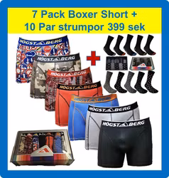7 Pack Boxer Short + 10 Par strumpor PÅ KÖPET