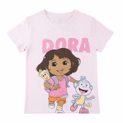 Dora Let’s Go T-shirt Barn Rosa – 98–116 cm