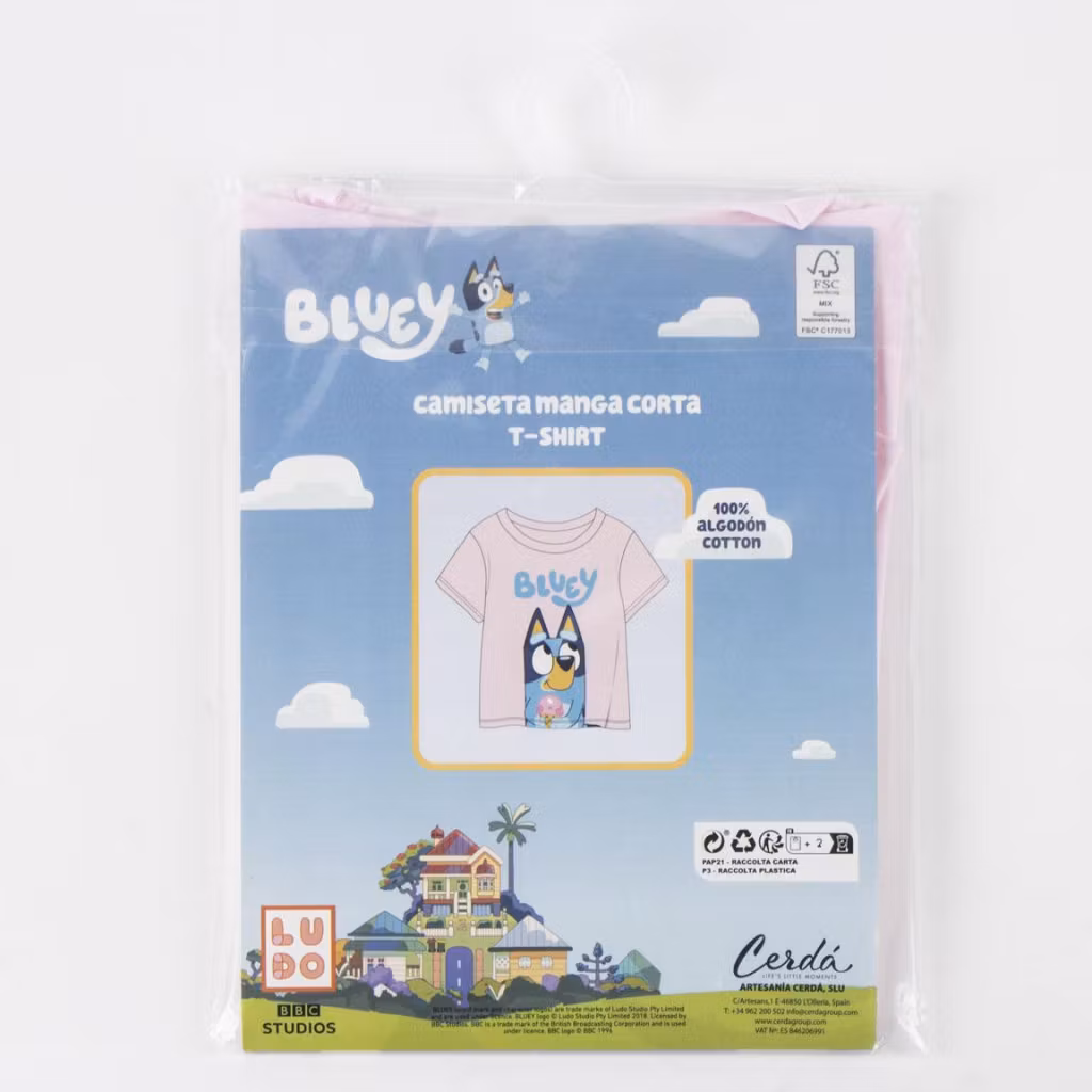 Bluey Ice Cream T-shirt Barn Rosa – 98–116 cm