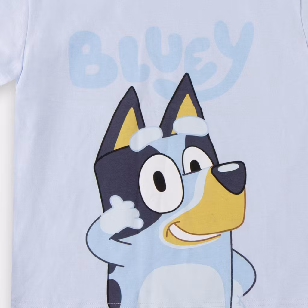 Bluey Smile T-shirt Barn Blå – 98–116 cm