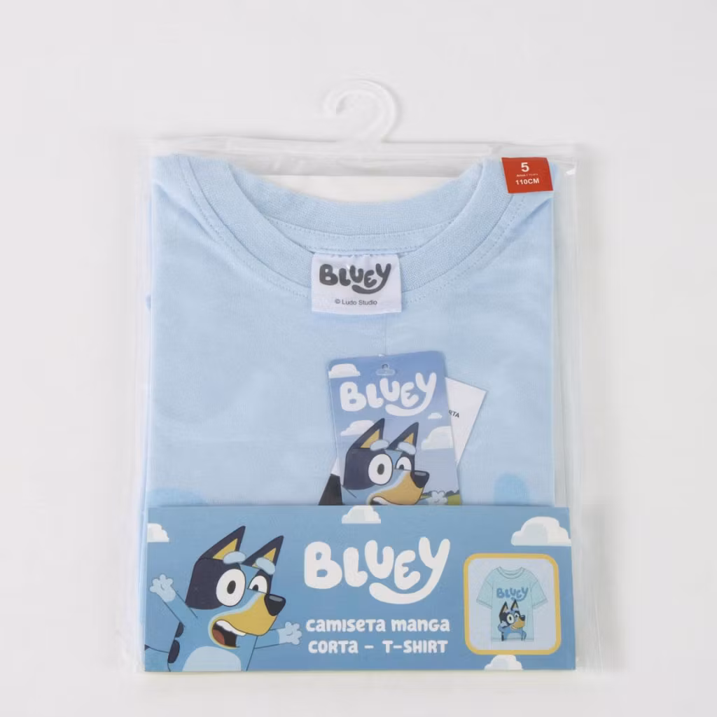 Bluey Smile T-shirt Barn Blå – 98–116 cm
