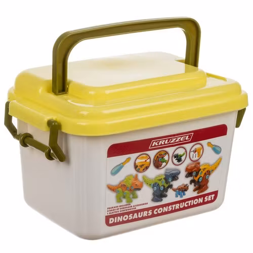 Dinosaurusrakennussarja 4-in-1 lapsille – ruuvilelu 3–7 vuotta