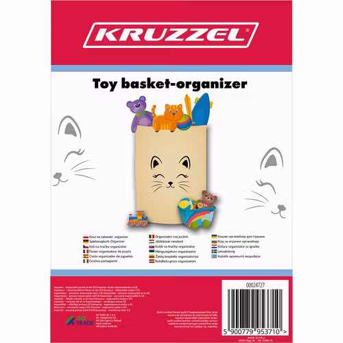 Opbevaringskurv XL 42L – Legetøjs- og vasketøjsorganisator