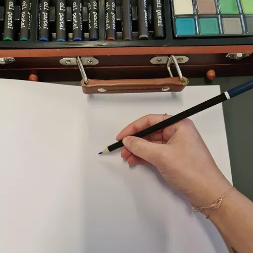 Målarset 130 delar i Träväska – Konstset Barn & Vuxna