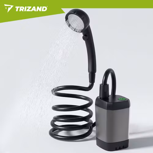 Portabel campingdusch 6000mAh – Trizand USB dusch för camping & resa