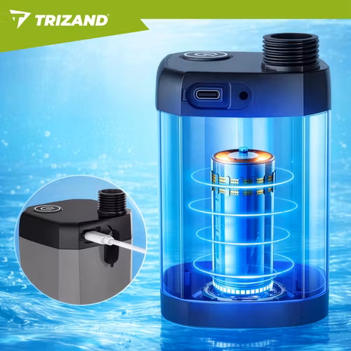 Portabel campingdusch 6000mAh – Trizand USB dusch för camping & resa