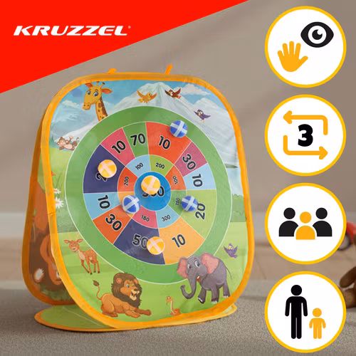 Kruzzel Ball Throw 3-in-1 -heittopeli – leikkiä ja motorisia taitoja lapsille