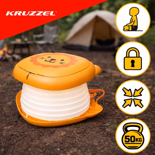 Resepotta hopfällbar Lion – portabel potta för barn upp till 50 kg