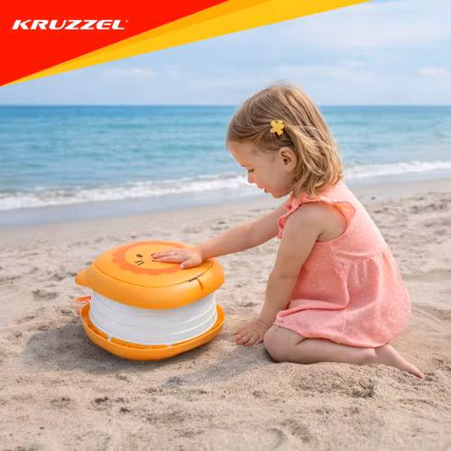 Resepotta hopfällbar Lion – portabel potta för barn upp till 50 kg