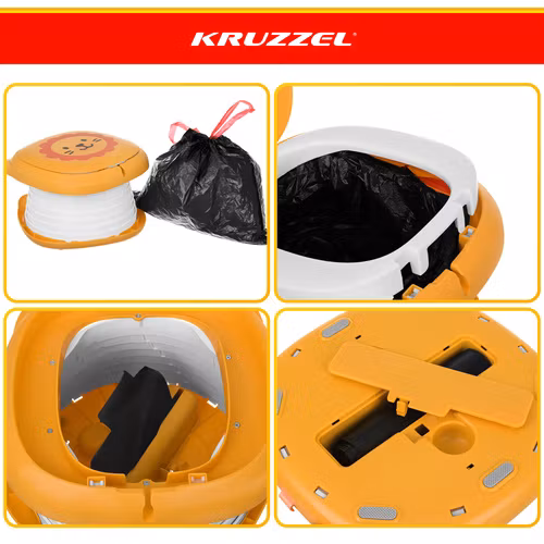 Resepotta hopfällbar Lion – portabel potta för barn upp till 50 kg