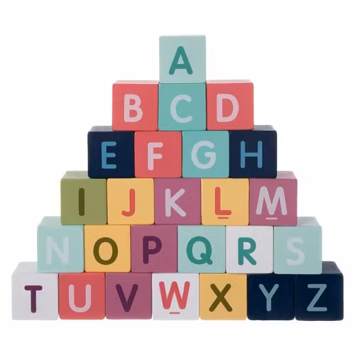 Träklossar stad 100 delar – byggset med pussel & sorter för barn