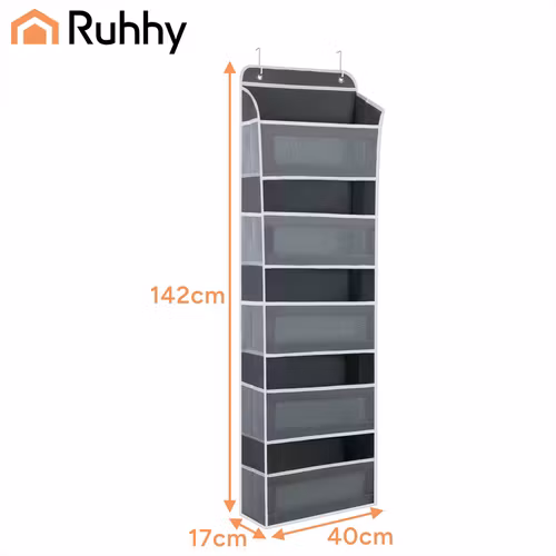 Hängande dörrförvaring 5 hyllor – Ruhhy organizer utan borrning