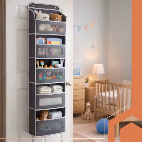 Hängande dörrförvaring 5 hyllor – Ruhhy organizer utan borrning