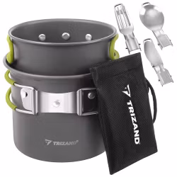 Campingkök set 1,2L – Trizand hopfällbara kokkärl för vandring