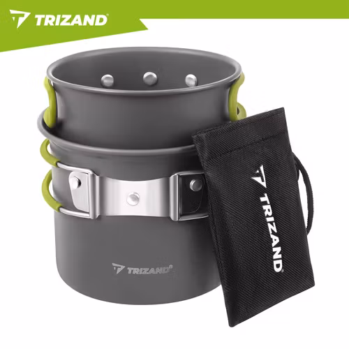 Campingkök set 1,2L – Trizand hopfällbara kokkärl för vandring
