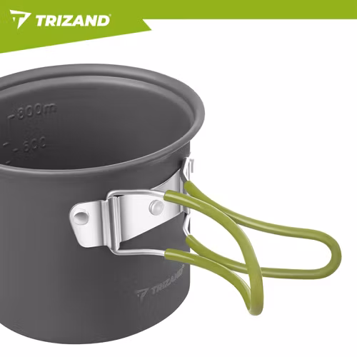 Campingkök set 1,2L – Trizand hopfällbara kokkärl för vandring