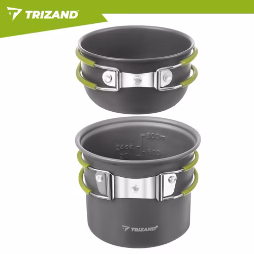Campingkök set 1,2L – Trizand hopfällbara kokkärl för vandring