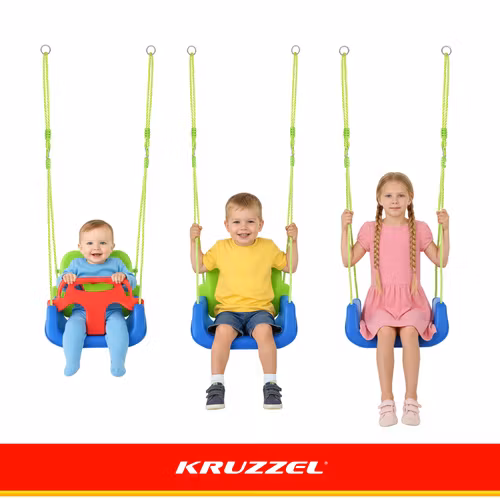 Barnesædegynge 3-i-1 Kruzzel - justerbar gynge op til 30 kg