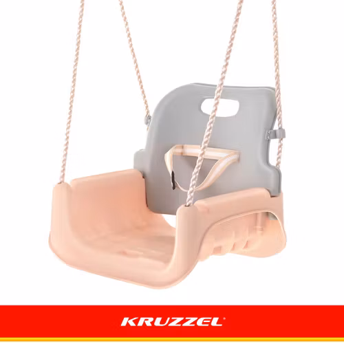 Barnsitsgunga 3-i-1 Kruzzel – beige/grå gunga upp till 30 kg