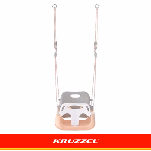 Barnsitsgunga 3-i-1 Kruzzel – beige/grå gunga upp till 30 kg